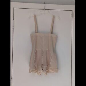 Yianna Shapewear 3XL Adjustable Removable Straps Zipper Beige 7266 Brand New